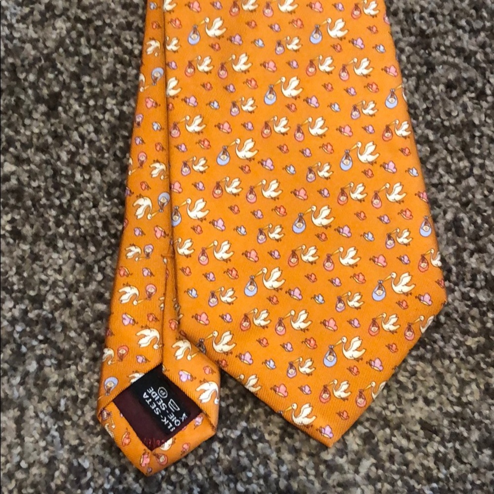 Burnt Orange Ferragamo Stork tie